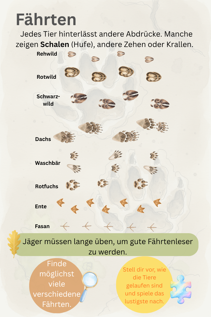 Karte Fährten aus dem Entdeckerkartenspiel
